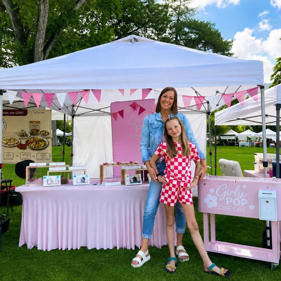 Girly Pop booth at the farmers market