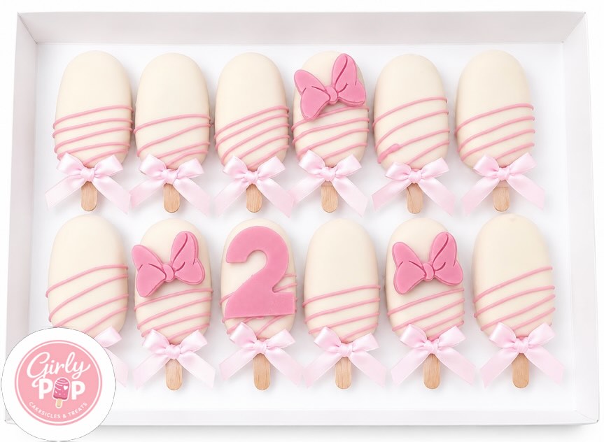Custom decorated cakesicles by Girly Pop